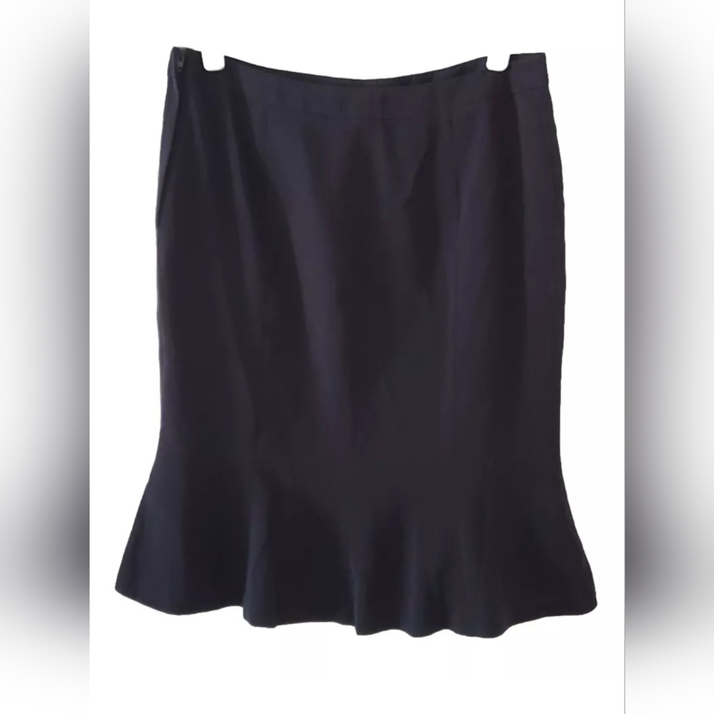 H&M Tulip Skirt Women's Size Medium Black Flounce Pencil Lined